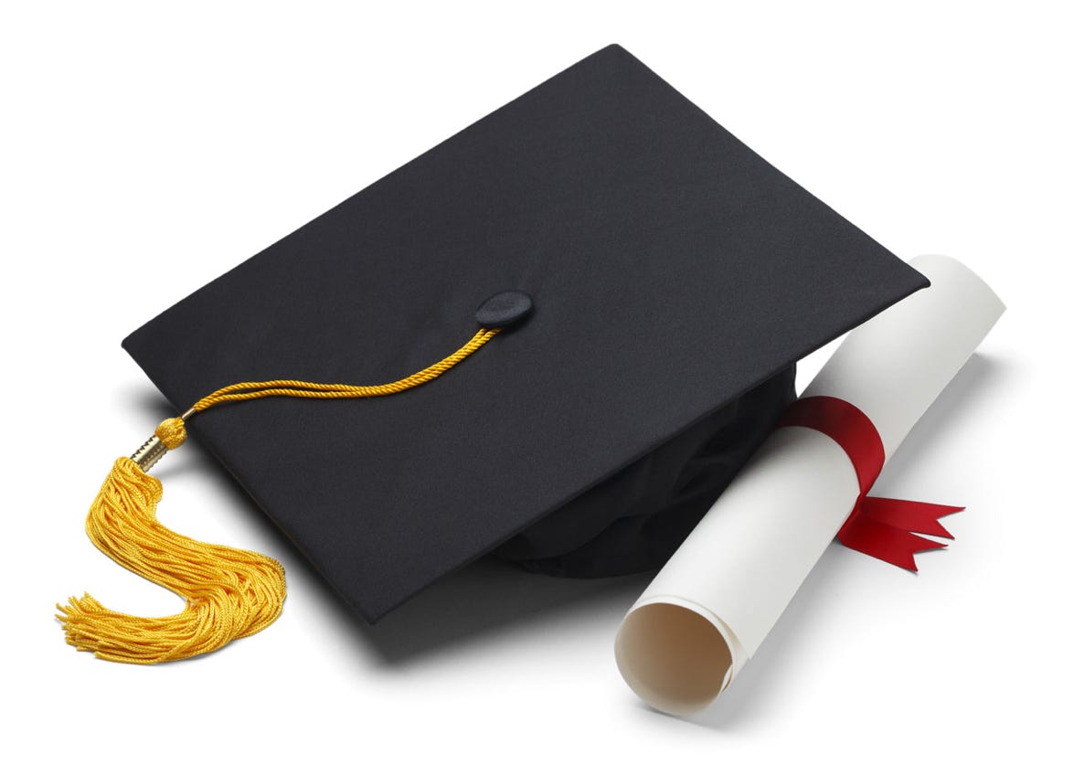 A graduation hat and scroll