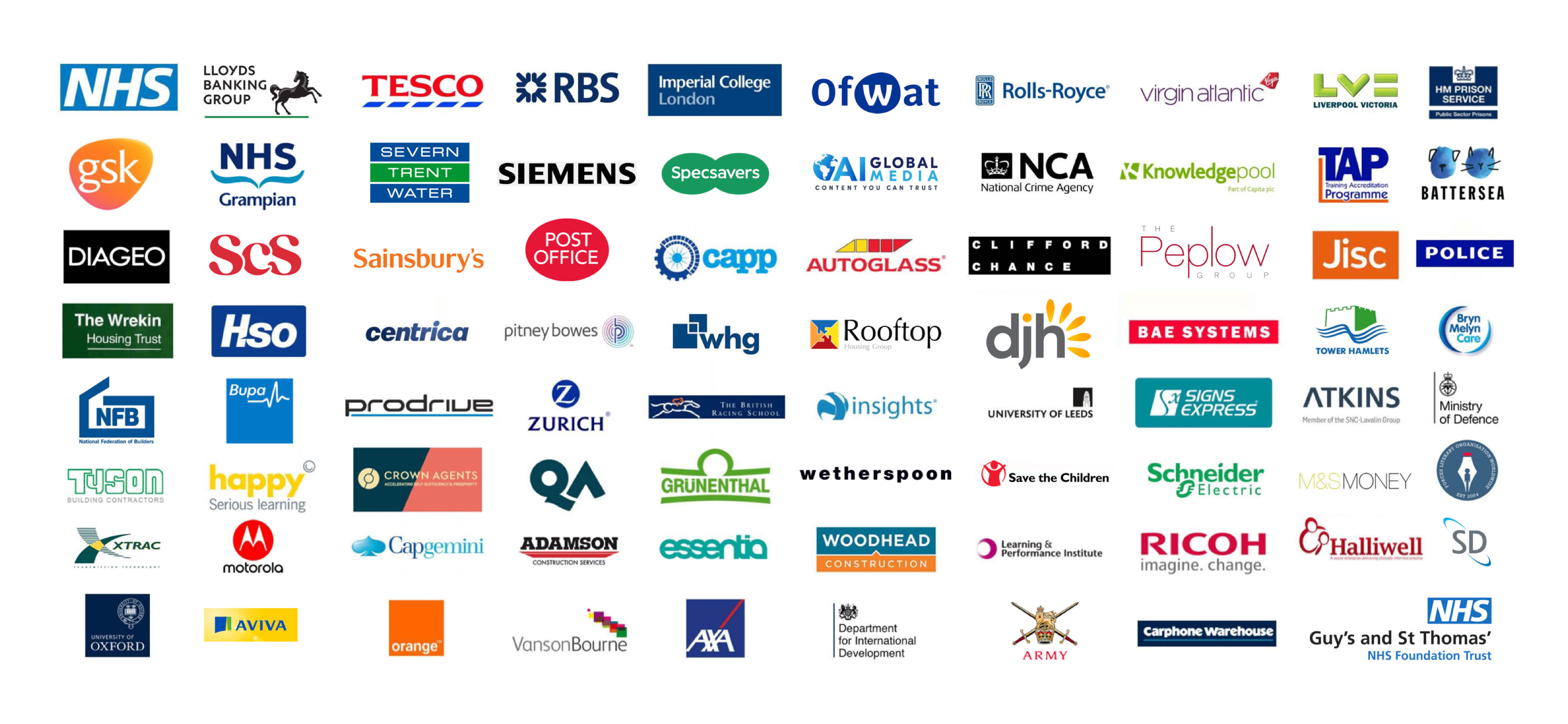 Logos of those we have facilitated sessions for.
