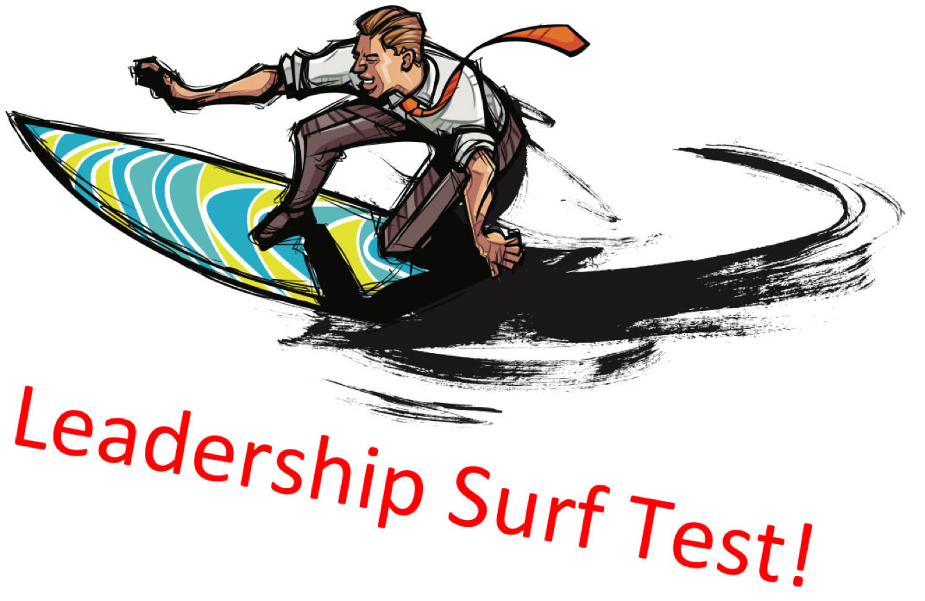 A man in shirt and tie surfing 