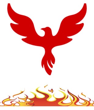 A Phoenix rising from the ashes